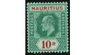 SG195. 1910 10r Green and red/green. Superb fresh...